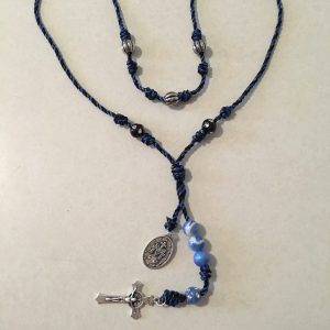 Prayer Necklace - Blue-Black